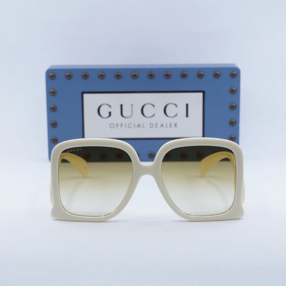 Gucci GG1326S 002 Square Sunglasses – Ivory main image 14